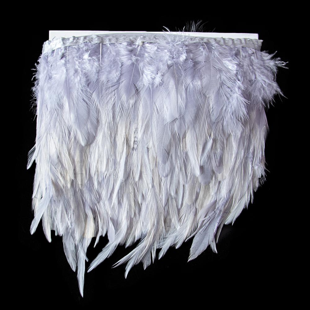 1Meter White Feathers Trims Dress Cloth Sewing Crafts Rooster Saddle Feather Ribbon Fringe Wedding Party Decoration Plumes