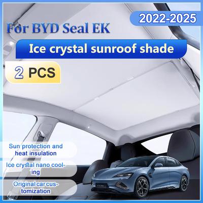 For BYD Seal EV 2022 2023 2024 2025 Ice Crystal Sunroof Sunshades Roof Split Sun Shades Glass Anti UV Sun Protection Accessories
