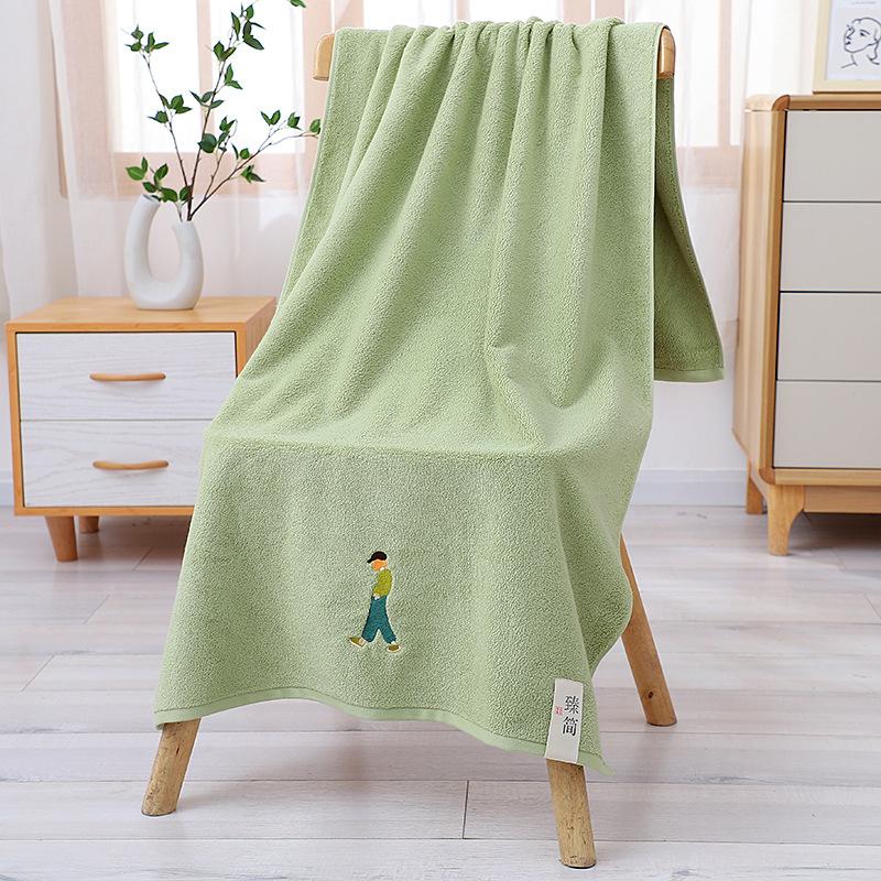 Pure Cotton Bath Towel for Adult Home Use, Soft and Absorbent, Thickened Pure Cotton Bath Towel, Multifunctional Towel