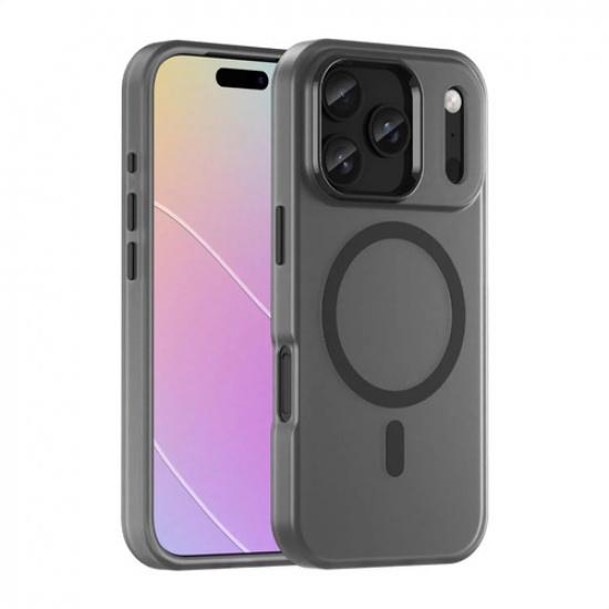 Magnetic Phone Case For iPhone 17 Pro Matte Magnetic Protective Cover чёрный