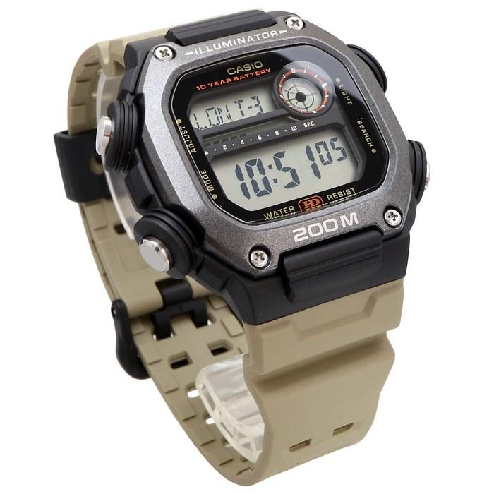 Casio Standard Digital Watch DW-291HX-5AV, Men's, Khaki, Long Strap