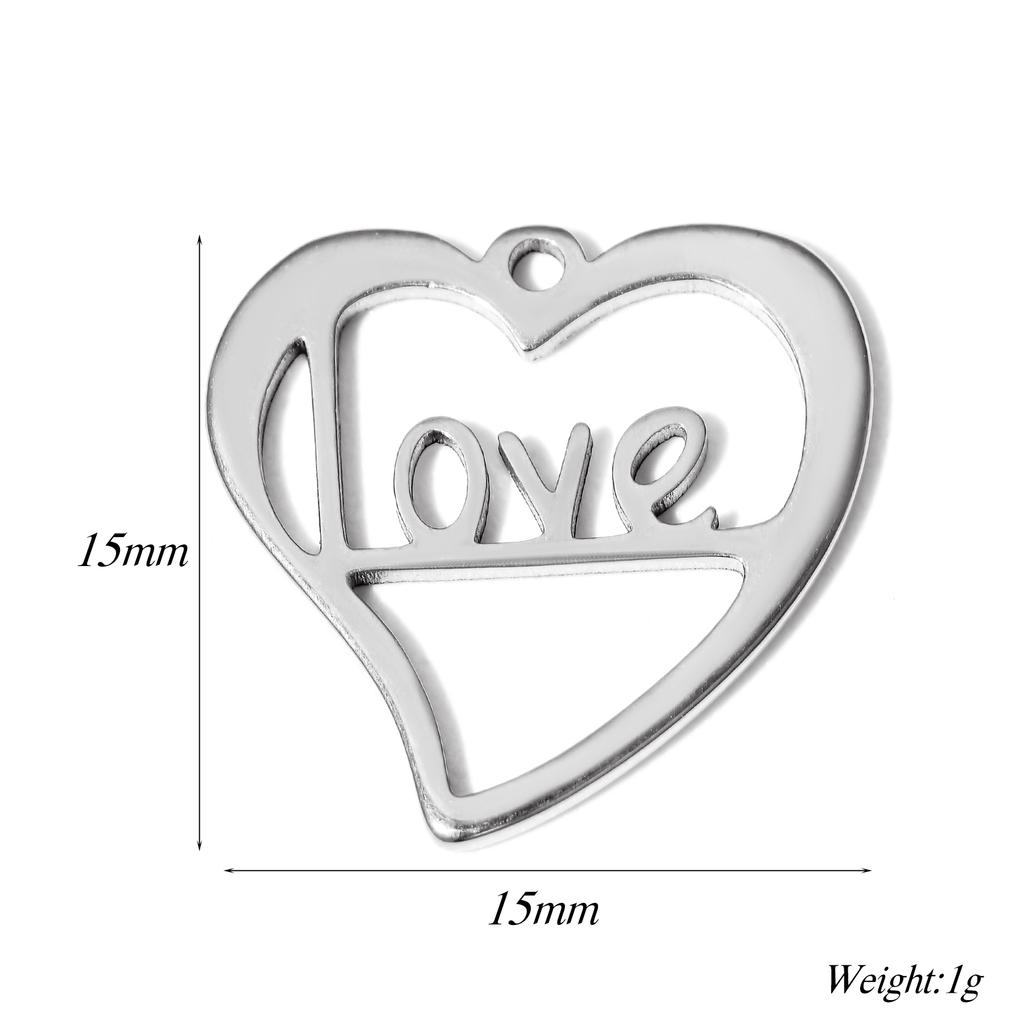 20pcs/lot Butterfly Heart David Star Angel Family Charms Stainless Steel Pendants Jewelry Making DIY Handmade Craft Wholesale