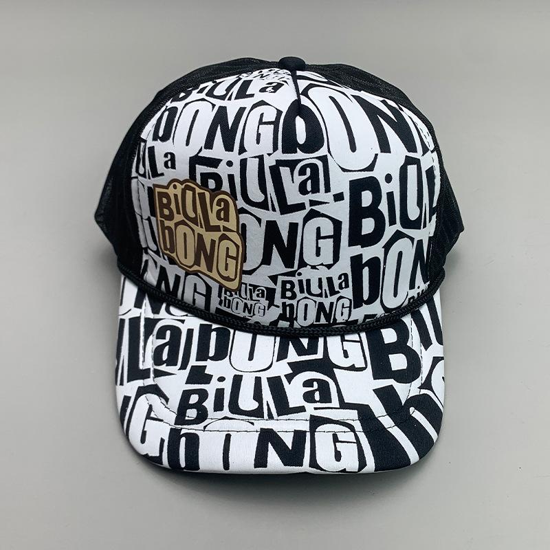 Breathable Cartoon Letter Fashion Men'S And Women'S Baseball Cap Cotton Hip Hop Skateboard Hollow Casual Sun Hat