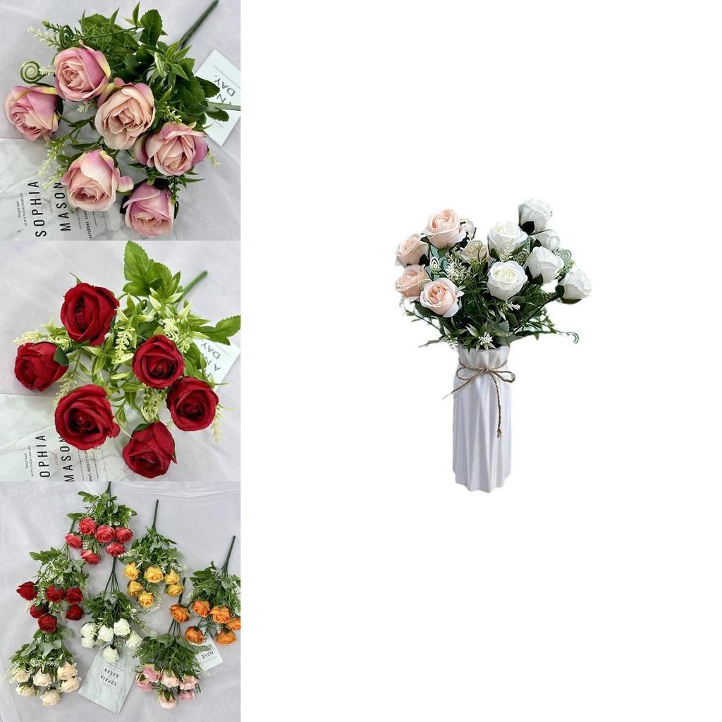 Romantic Rose Wedding Bouquet Artificial Flowers For Bridal Decor And Event Table Arrangements