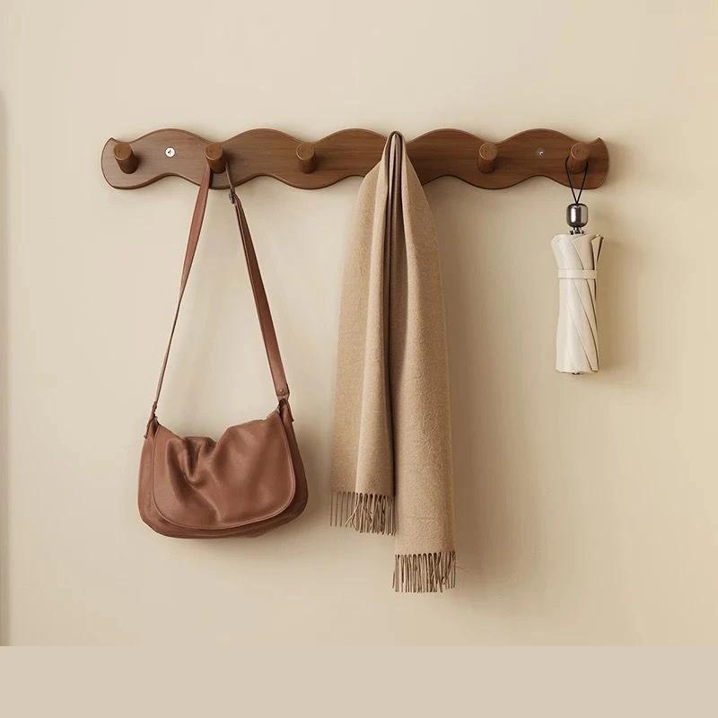 Hanging Hangers On The Wall, Wall Mounted Storage Rack, Simple Entrance Foyer Door, Storage Rack For Clothes And Hats