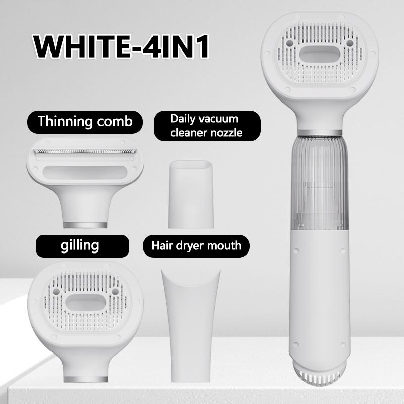 

2026 New Pet Hair Dryer Blowing Comb Strong Wind Dog Grooming Brush Cool Air Drying Professional Home Pet Care белый