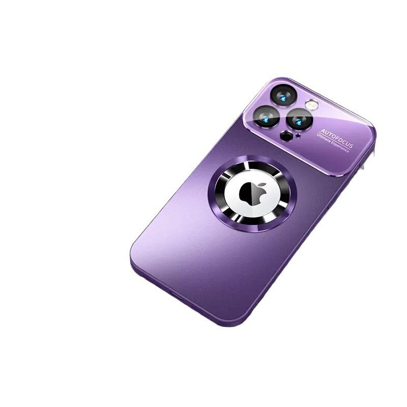 Large Window Leak Mark Magnetic Case iPhone 14 Pro Max Phone Case Matte 15 Compatible with Apple 16 Phone Cover 11