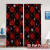 2D Flat Printing  JIT 2pcs   Curtains (Without Rod) Festive Gnomes(1) Popular Creative Curtains Fabric Curtains All Seasons