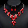 Accessories, Necklaces, Earrings, Sets For Women, Retro Electroplated Alloys, Exaggerated Artificial Gemstones.