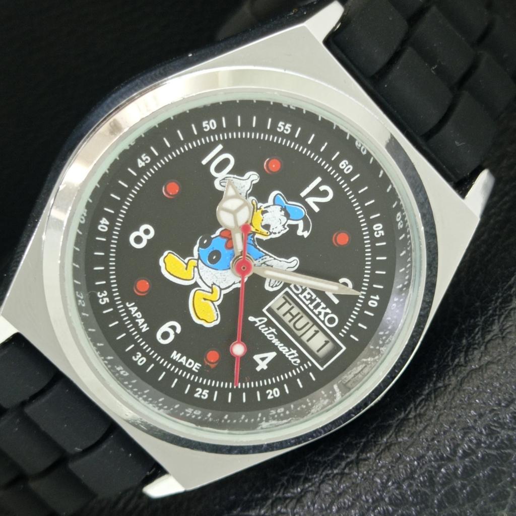 

REFURBISHED SEIKO AUTOMATIC 6309A JAPAN MENS VINTAGE BLACK DIAL WATCH a443007-1