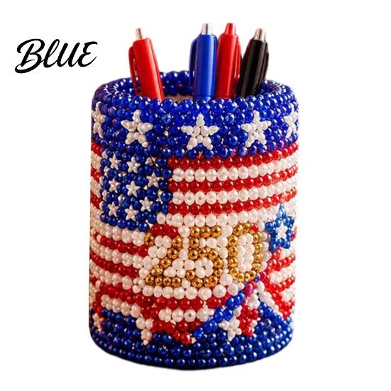 Educational Craft Supplies Bead Embroidery Kit DIY Pen Holder 3D Beaded Tiny Pencil Fine Motor