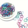 30Pcs Mix Color Triangle/heart Knitting Stitch Markers Colored Metal 12-13mm Stitch Markers for Sewing DIY Knitting