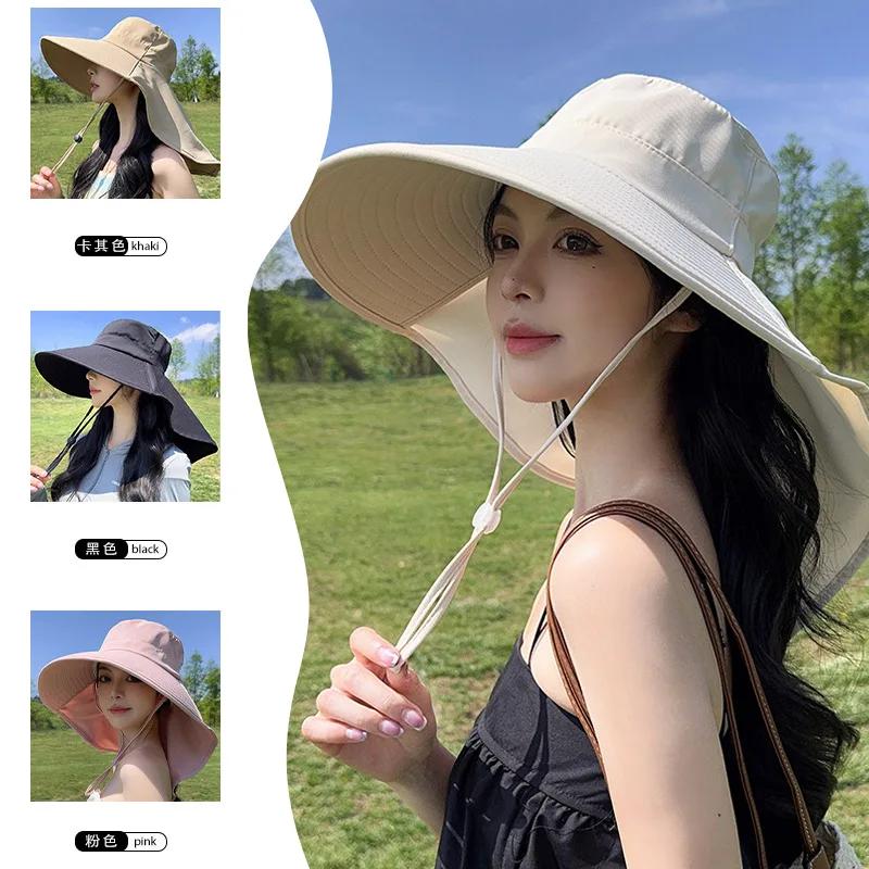 CUSTOM Outdoor Sun Bucket Hat for Women Girls Fishing Hat Wide Brim Bucket Hat with Neck Cover 50+ UPF Protection Safari Cap