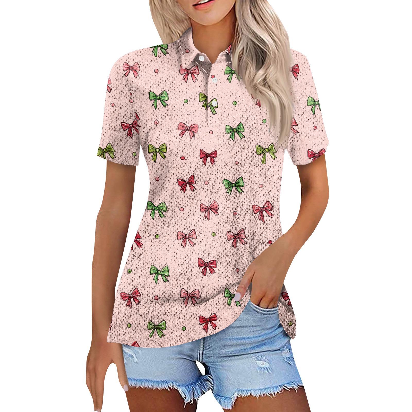 

Женская модная повседневная рубашка с отворотом и коротким рукавом с принтом, женские топы на пуговицах XL розовый