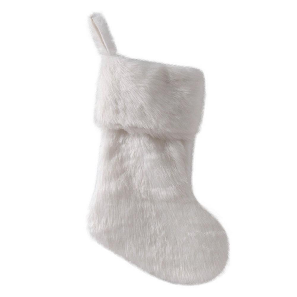 Xmas Tree Ornament Christmas Plush Stocking Furry Cartoon Doll Stockings Gift Bag Socks  Gift