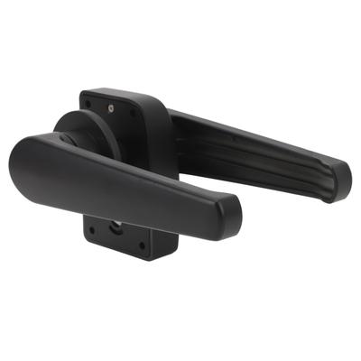 RV Toilet Door Latch Protect Privacy Bathroom Door Latch Handle With Reverse Lock for RV Campers Trailer Matte Black