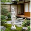 Buddha Statue with Pedestal Standing Intricate Decor for