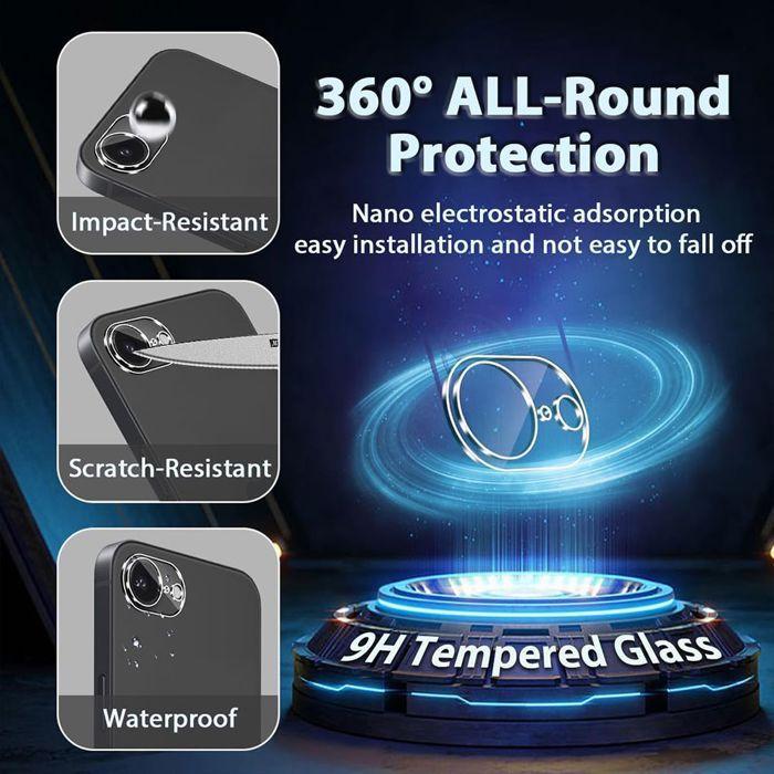 Film de protection - pour iPhone 16e - Verre trempé - Anti-rayures - Antichoc - Transparent - Lot de 3