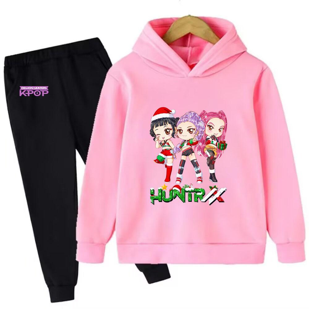Clothing Sets Girls Casual Comfort Sweatshirt Fashion Printed Pattern Children's Hoodie Set