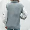 Autumn Women's V-neck Solid Color Sweater Vest