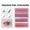 Mixed Length Individual Lash Clusters Soft PBT Material Lash Cluster Kit  Home Makeup