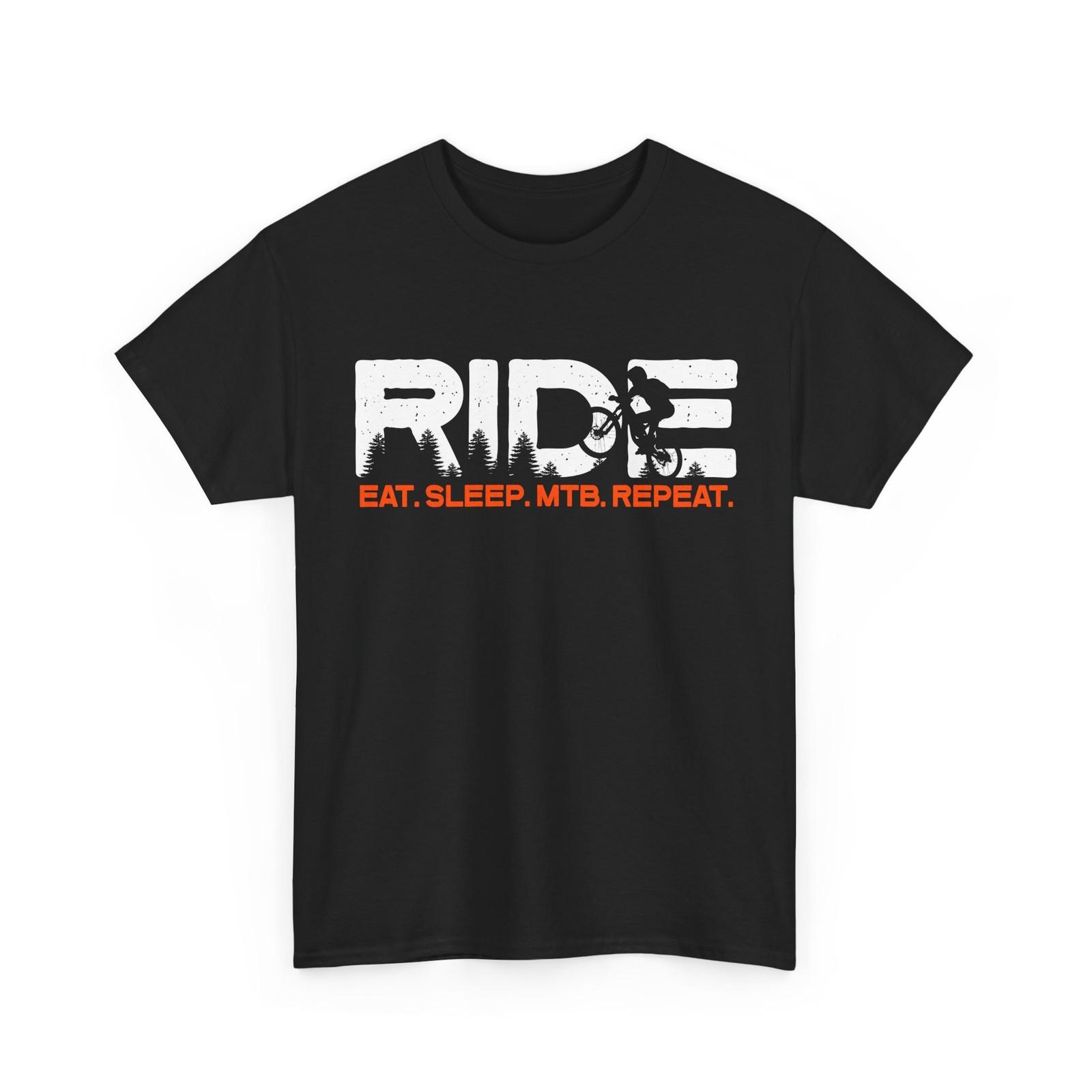 Eat Sleep MTB Repeat T-Shirt, Mountain Bike Rider Biking Funny Men Shirt M