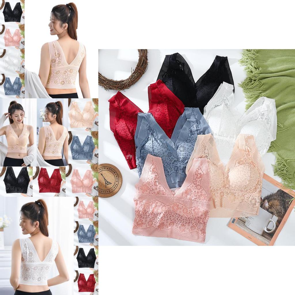 Eleganter, nahtloser Sport-BH aus Spitze mit Push-up-Effekt für sexy Yoga und Fitness