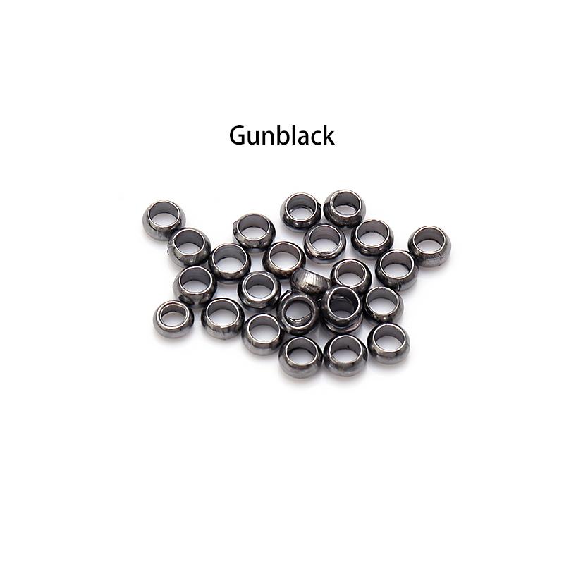 

200pcs/Lot Positioning Beads Copper Ball Crimp End Beads Stopper Spacer Beads For Jewelry Making Findings DIY Bracelet Supplies 2mm Hole 1.2mm