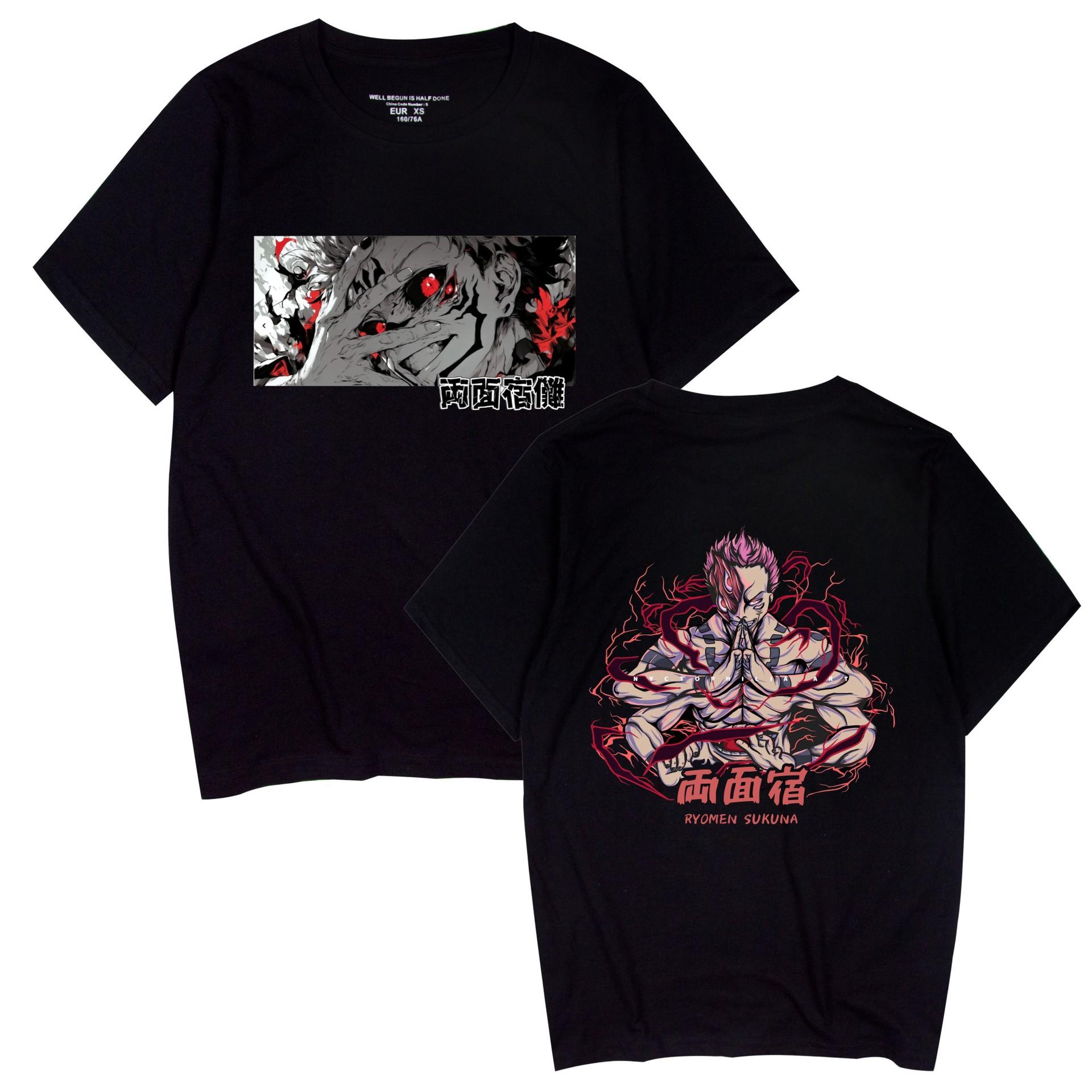 

Jujutsu Kaisen T Shirt Kids Streetwear Short Sleeve Children s Tshirts Boys Girls Tops Men Women Clothing T-shirt XS чёрный