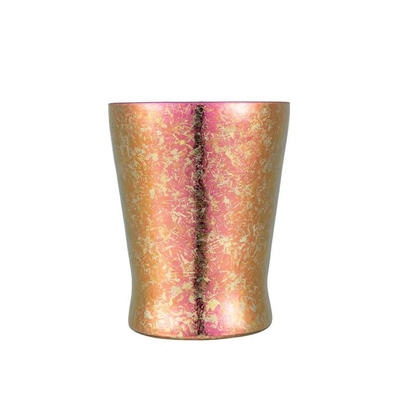 Dvouvrstvý praktický dárek pro setkání, dárek s širokým hrdlem, izolovaný čistý titanový vakuový širokoúhlý pivní titanový kelímek