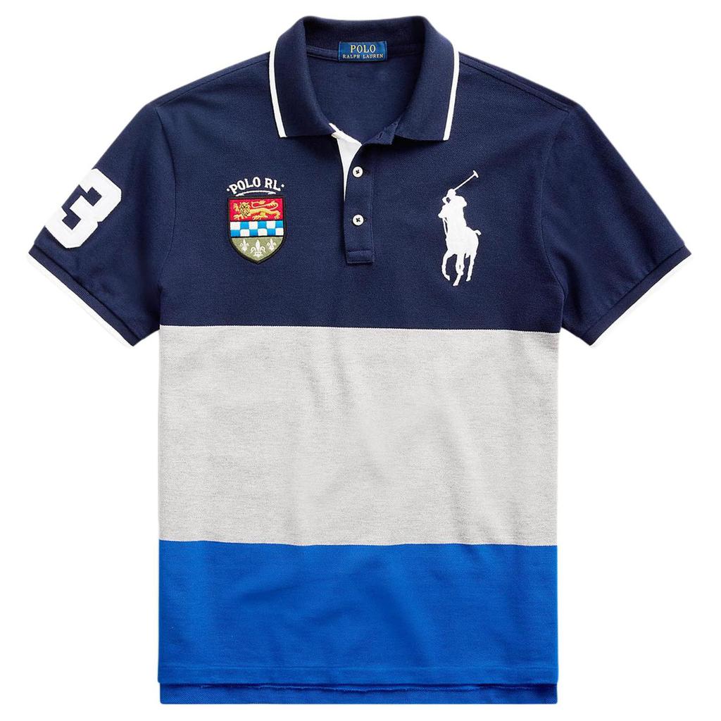 Polo Ralph Lauren Logo Embroidered Short Sleeve Polo Shirt Men tops Blue 710784716-001