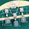 European and N Style Female Pendant with Diamond Dinner Party Wedding Accessories Lady Wedding Jewelry Set