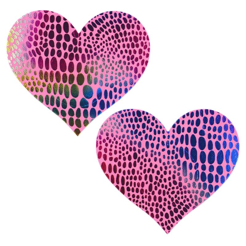 20 Pairs Women Sexy Self Adhesive Nipple Covers Colorful Fish Scales Disposable Breast Stickers Pasties Sticky Bras