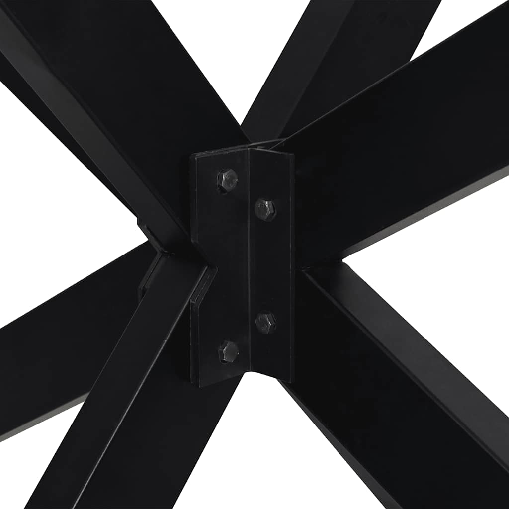 Spider Shaped Coffee Table Leg Black 98 X 58 X (42 43) Cm Steel