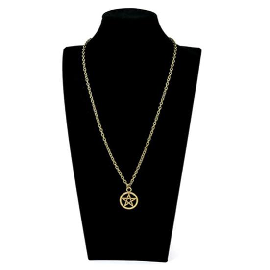 Women Men Round Hollow Star Pentagram Pendant Necklace Xmas Gift Cool