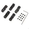 5 Pieces Black Motor Shaft Coupler Couplers for RC Boat Robot Models