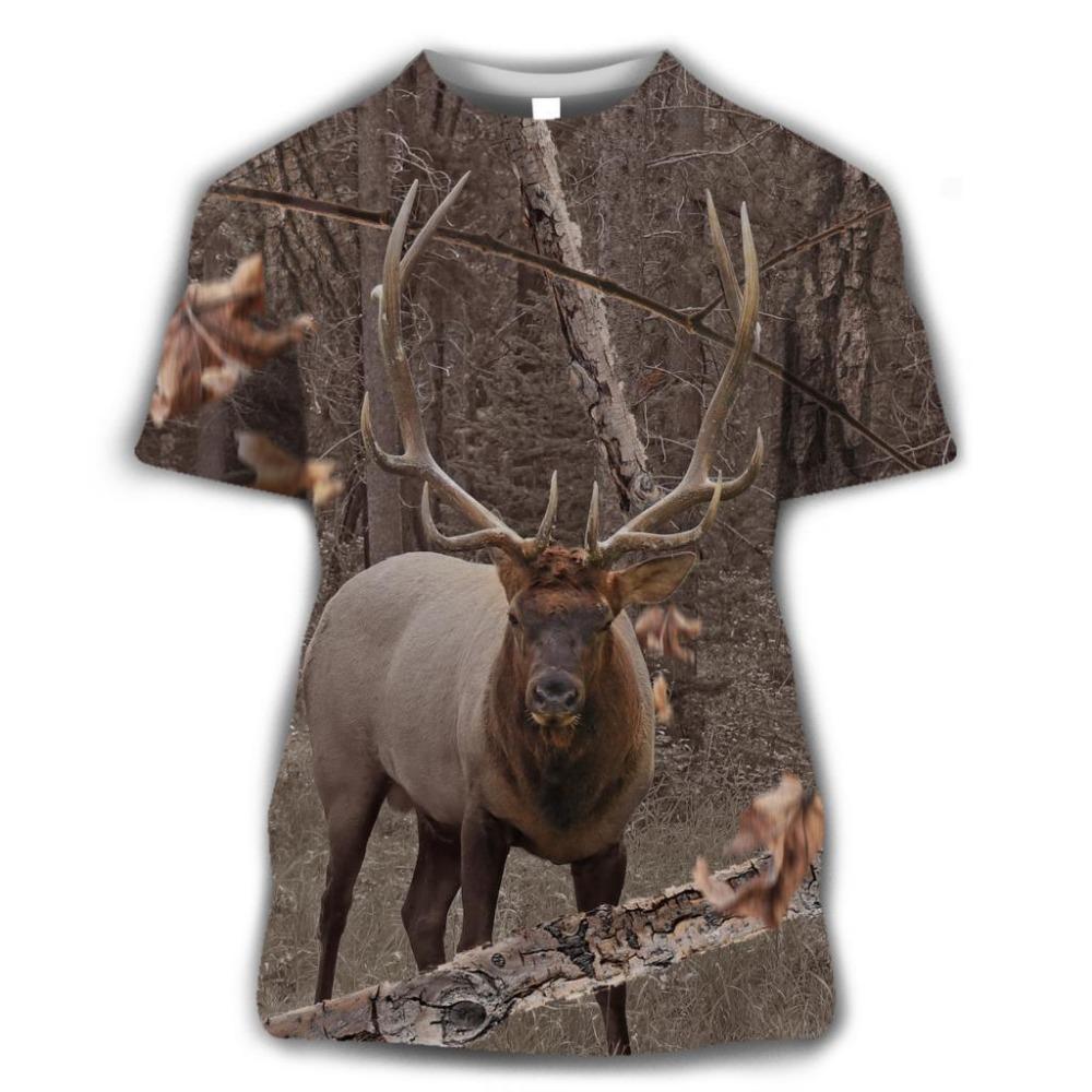 New Animal Camouflage Hunting 3D Print T-Shirts Men Women Summer Short Sleeve T Shirt Oversized Harajuku Tops Tees Kids Clothing