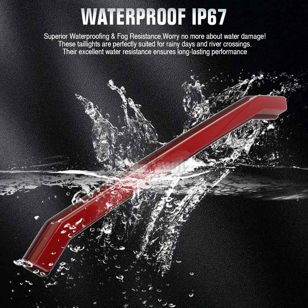 12V RZR XP Red Tail Brake Light Rear Center Accent Lamp Taillight For Polaris RZR XP 1000 Turbo Sportsman 1000 XP 2019 2020 2021