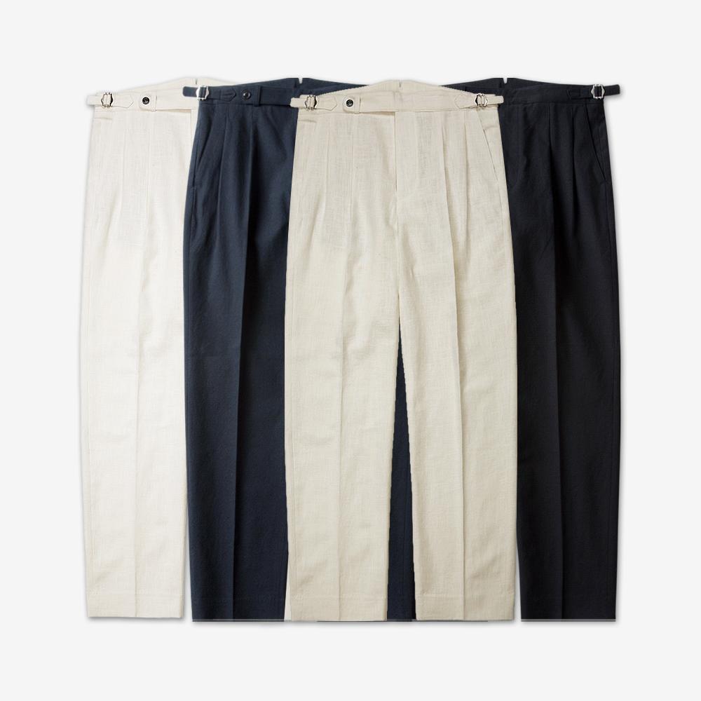 Solti 8S Linen Side-Adjust Trousers (Ivory)