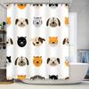 Bathroom Curtain Decor Featuring Animal Designs With Black And White Background For Home Decoration Modern Simple Shower Curtain
