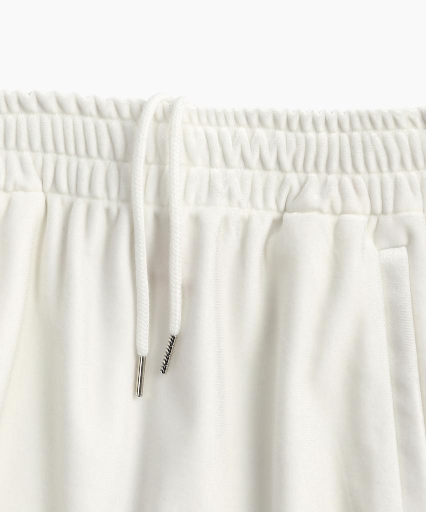 Minasu Velvet Track Long Skirt_White