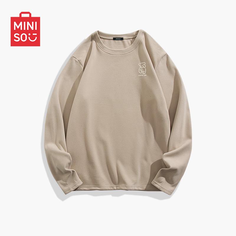 MINISO Men s Plush Lined Long Sleeve Base Layer T-Shirt 3XL