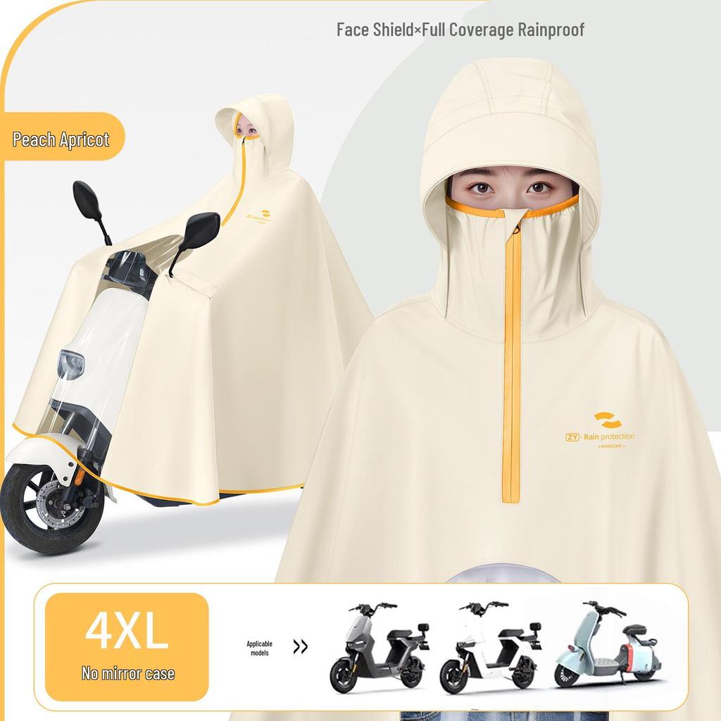 Universal Electric Vehicle Raincoat: Riot-Proof, Oxford Cloth, Unisex Poncho, Plus Size, Long Style Motorcycle Cover