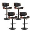 Benches Bar Stools Artiss Set Of 4 Kitchen Bar Stools Gas Lift Chairs Swivel Barstool Leather Black