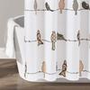 Rowley Birds Shower Curtain, 72” W x 72” L,Blush & Gray - Colorful Floral Bird Pattern - Whimsical & Playful Bird Shower Curtain