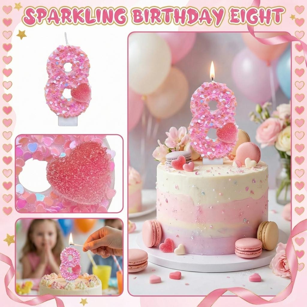 Fashion Cartoon Creative Birthday Candles Party Digital Candles