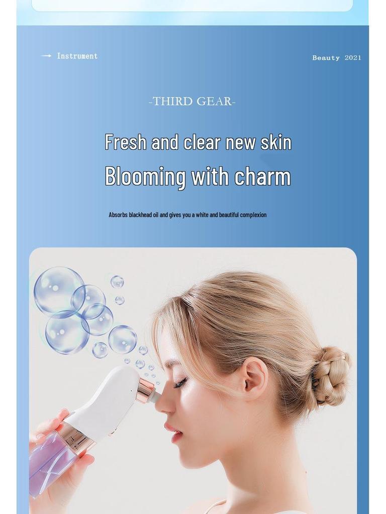 Portable Bubble Blackhead Remover & Facial Pore Cleaner with Oxygen Injection