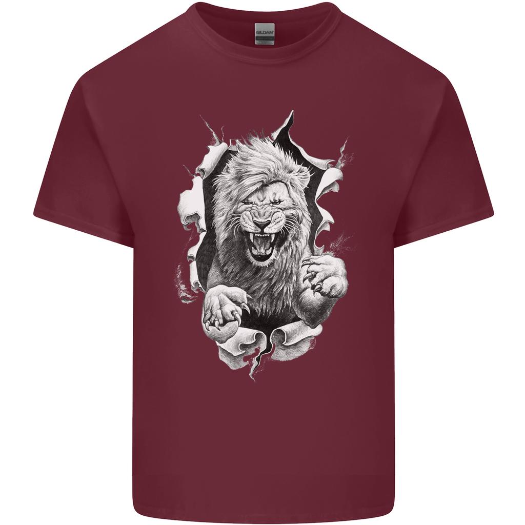 Lion Ripping Through the Fabric Unisexs Light Cotton TShirt