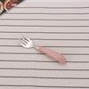 Cartoon Stainless Steel Children's Cutlery Set - Fork & Spoon with Round Handles, Gift for Mother & Baby, Birthday Gift