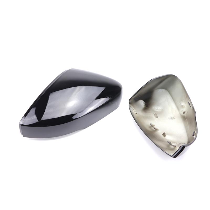 High Quality for Volkswagen VW Polo MK5 5 6R 6C 2009-2017 Full Replacement Carbon Fiber Look Bright Black Mirror Cover Side Caps